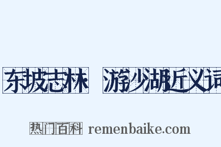 东坡志林·游沙湖近义词是什么意思的图片